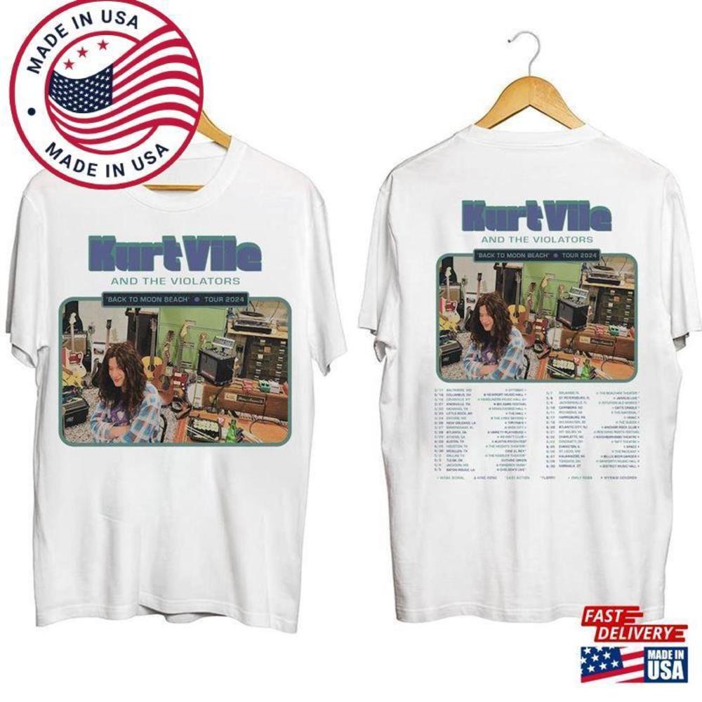 Kurt Vile The  Back To Moon Beach Tour Shirt Fan Classic  2 Sided